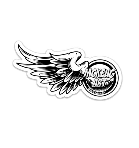 McKeag Art Winged Sticker