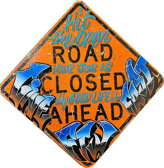 Hit the Road Original Sign Art