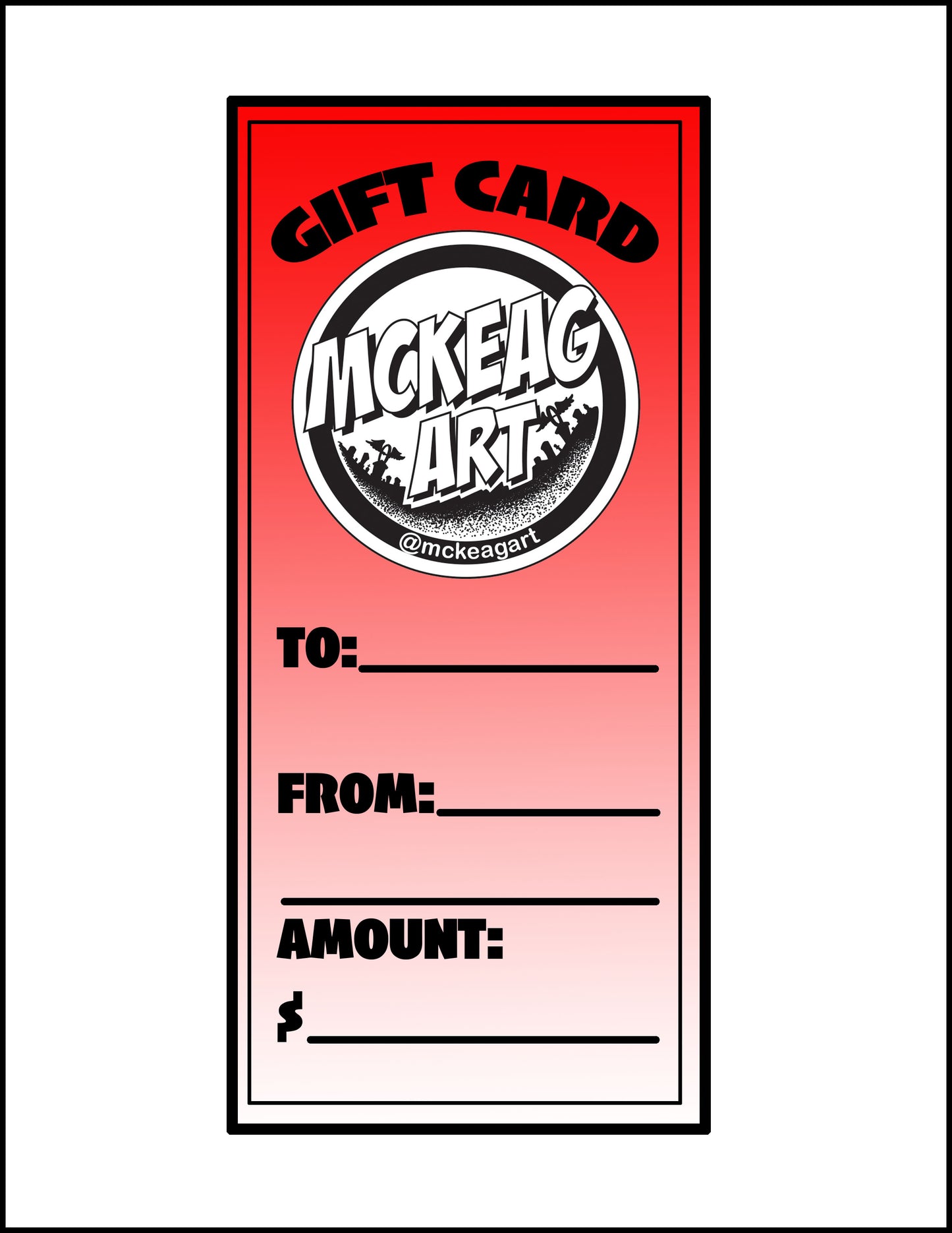 McKeag Art Gift Cards...