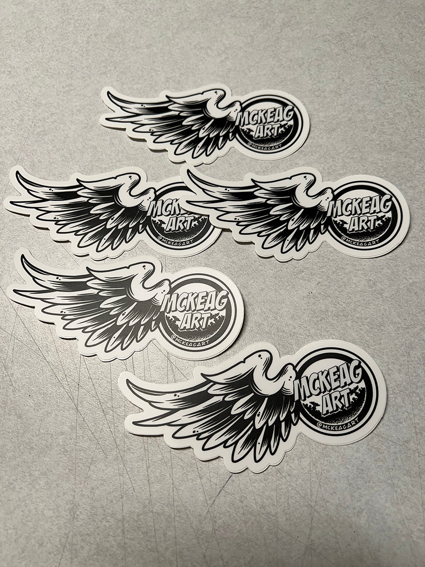 McKeag Art Winged Sticker