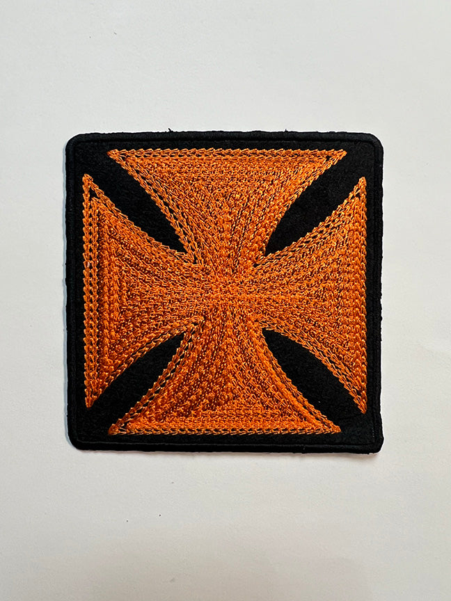 Orange Cross Patch