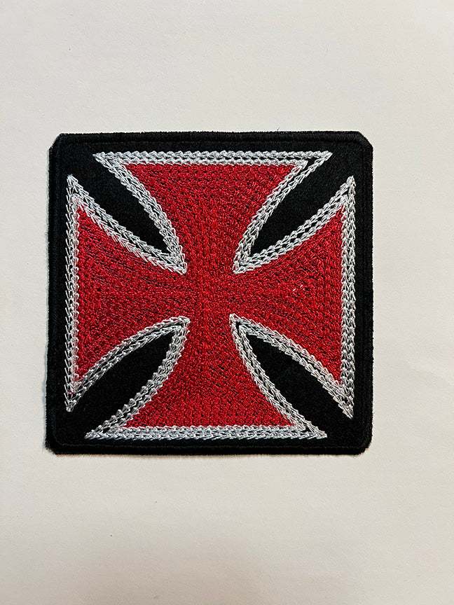 Red Cross Stitched patch...