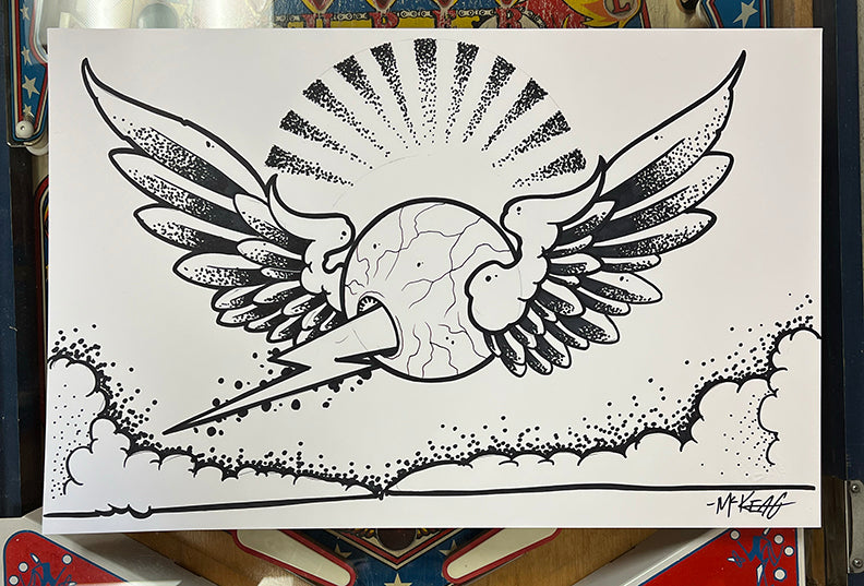 Winged Eyeball Original Art